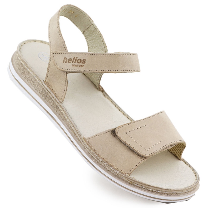 Sandali in pelle femminile per beige Helios 155