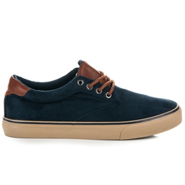 L&H Sneakers in camoscio blu