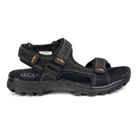 Filippo Sandali in pelle nera ms7038 nero