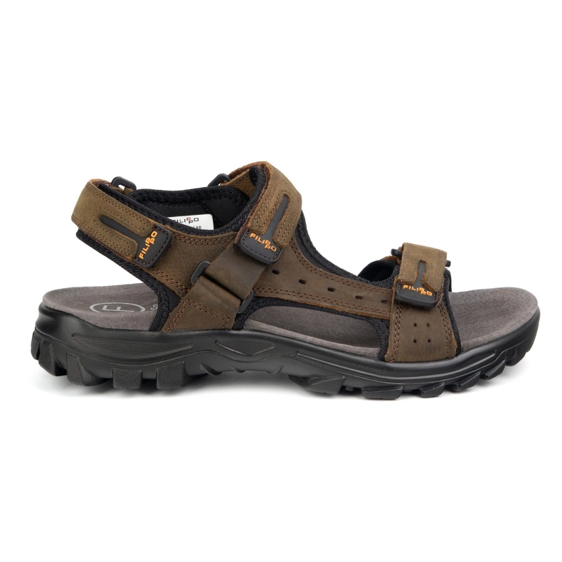 Filippo Sandali in pelle maschile ms7038 marrone