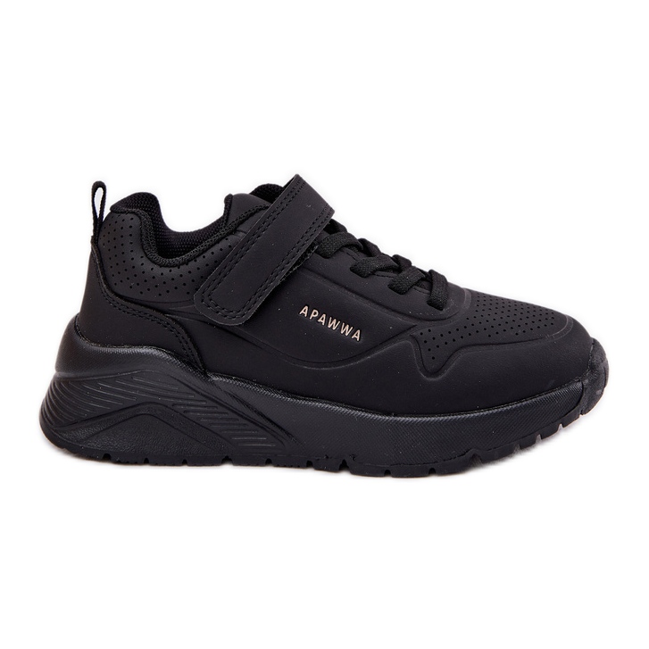 Scarpe sportive leggere per bambini sulla piattaforma nera nero