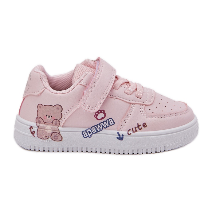 Sneaker orsacchiotti rosa con un orsacchiotto rosa