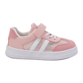 Sneaker per bambini in velcro rosa