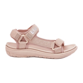 Sandali materiali femminili per il beige in velcro Lee Cooper LCW-25-34-3560