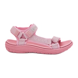 Sandali materiali da donna per Velcro Lee Cooper LCW-25-34-3561L Pink rosa