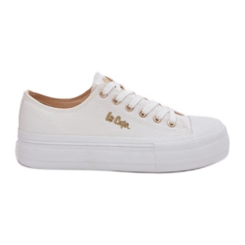 Sneaker femminili sulla piattaforma Lee Cooper LCW-25-02-3289 White bianca