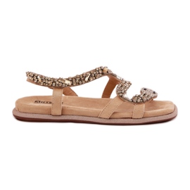 Sandali femminili con decorazione eco sonflower artiker 56c1361 beige