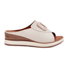 Flip in pelle femminile Flip artiker 56C2145 Beige leggero
