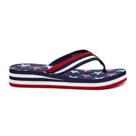 Flip -flip femminili con zeppe big star rr274a127 blu navy