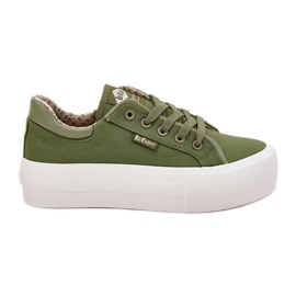 Sneaker femminili sulla piattaforma Lee Cooper LCW-25-31-3449L Green verde