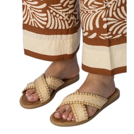 Pantofole da donna beige