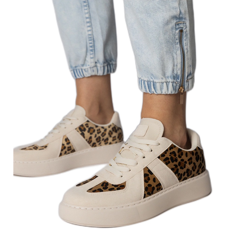 Sneaker da donna beige-pantter