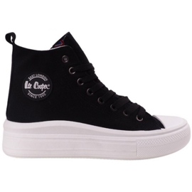 Sneaker alte femminili sulla piattaforma nera Lee Cooper LCW-23-44-1629LA nero
