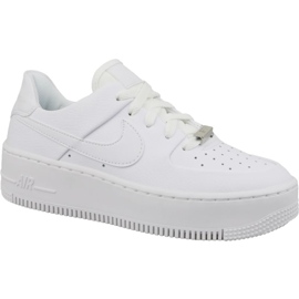Scarpe Nike Air Force 1 Sage Low AR5339-100 in pelle bianca bianco