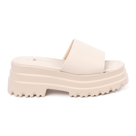 Seastar Pantofole sulla piattaforma beige leggera
