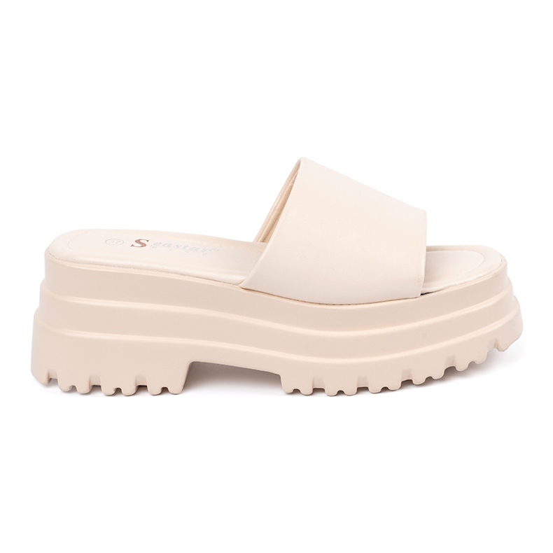 Seastar Pantofole sulla piattaforma beige leggera