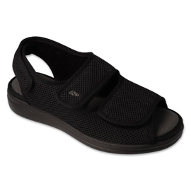 Dr.ORTO Befado sandali da donna con fondo in velcro 077D001 nero
