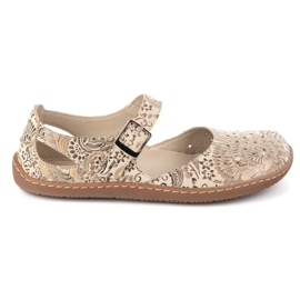 Olivier Scarpe a piedi nudi da donna realizzati in pelle naturale con stampa 1284 beige