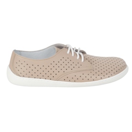 Olivier Sneaker minimaliste a piedi nudi da donna 1288pol beige con bianco