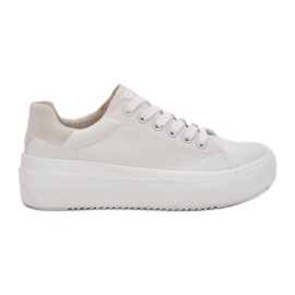 Sneaker materiali da donna sulla piattaforma bianca Big Star RR274463 bianco