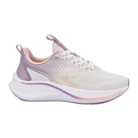 Scarpe sportive femminili Big Star RR274A161 Sistema Hi-Poly White System bianco
