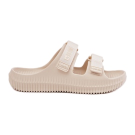 Pantofole di schiuma femminile con big star rr274a529 velcro beige