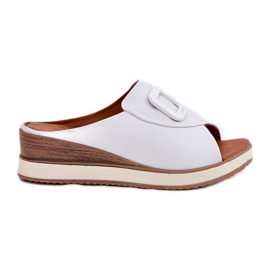 Flip in pelle femminile su artiker 56C2144 White Wedge bianco