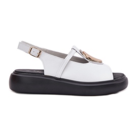 S.Barski Cuoio sandali femminili eleganti S. Barski Gr51-603 bianco