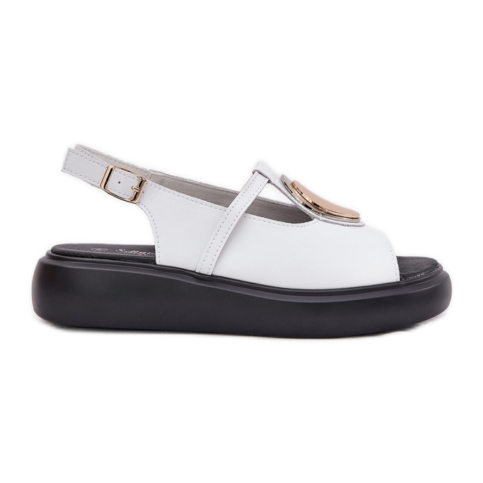 S.Barski Cuoio sandali femminili eleganti S. Barski Gr51-603 bianco bianca