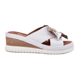 ARTIKER Spicchi di pelle da donna con artisti di fiori decorativi 52c0537 bianco bianca
