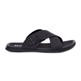 Flip in pelle maschile con fibbia nera di Big Star RR174076 nero