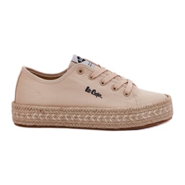 Sneaker femminili con Lee Cooper LCW-25-44-3215 BRAIDA beige