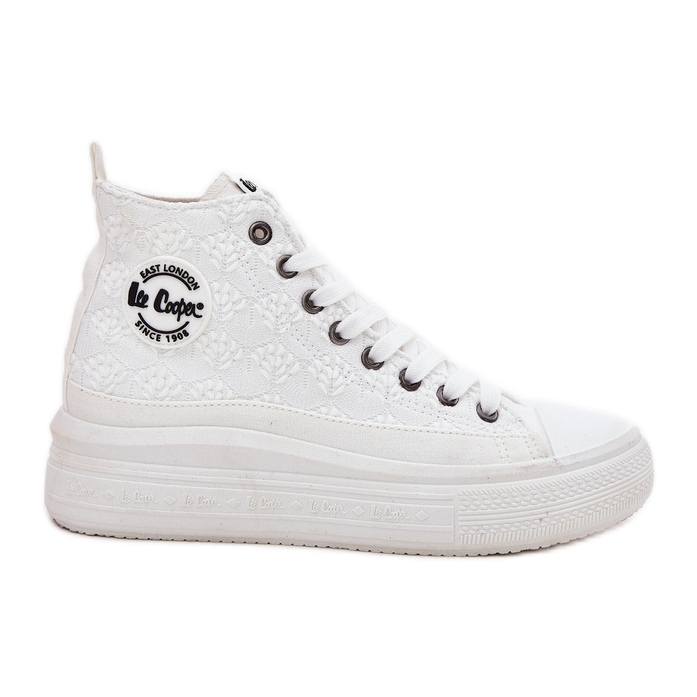 Sneaker femminili sulla piattaforma Lee Cooper LCW-25-44-3209L White bianca