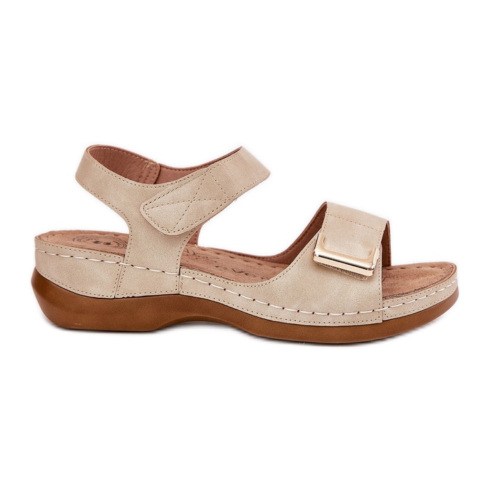 EVento Comodi sandali da donna per zeppe beige