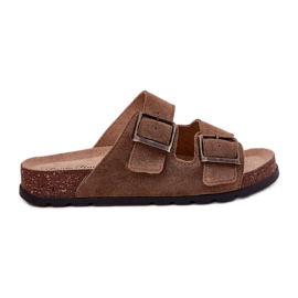 Flip Flip con fibbia femminile Panto Fino RR267024 Brown marrone