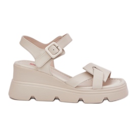 ARTIKER Sandali in pelle femminile per l'antico artistirista 54C1624 beige