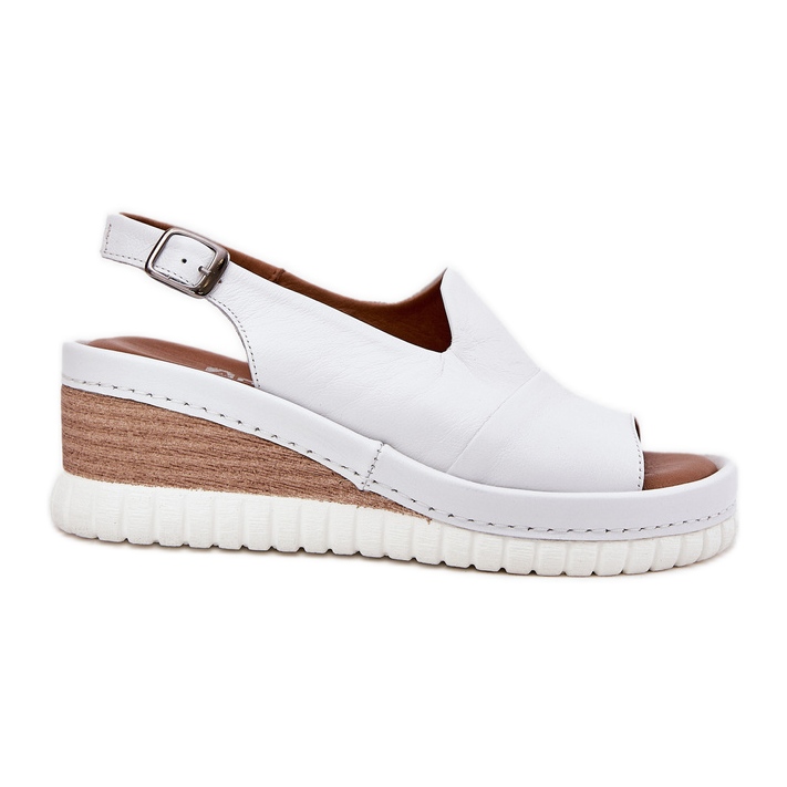 ARTIKER Sandali in pelle da donna per un cuneo artker 56c0918 bianco bianca