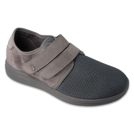 Dr. orto befado maschile scarpe in velcro pu 074m001 grigio