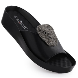 S.Barski Cedre da donna in pelle con giacche con zirconi Czarne S. Barski KV51-028 nero