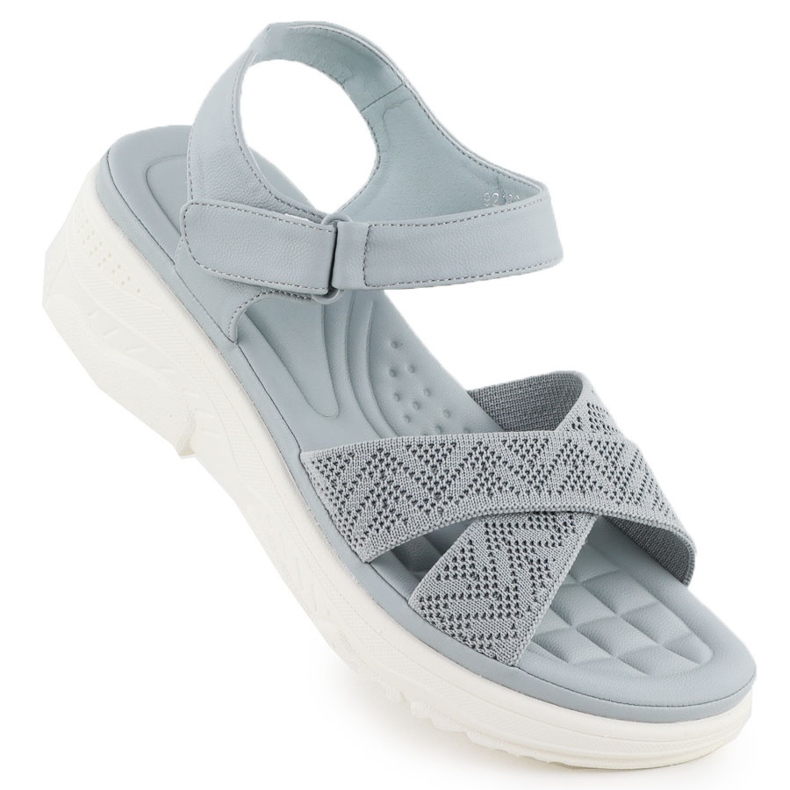 Sandali da donna per zeppe blu Vinceza 92100