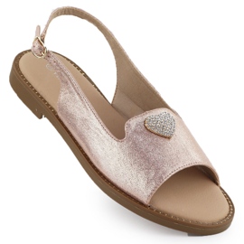 Sandali da donna piatta con Golden Vinceza 17384 d'oro