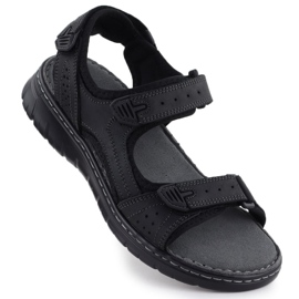 Black McKeylor 95320 Sandali in pelle nero
