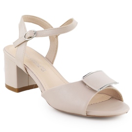 Sandali femminili sul posto Elegante carne Sergio Leone SK806 beige