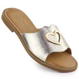 Faretta femminile con un cuore decorativo dorato filippo dk6909 d'oro