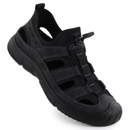 Openwork Black T.sokolski L25-382 Scarpe in pelle maschile nero
