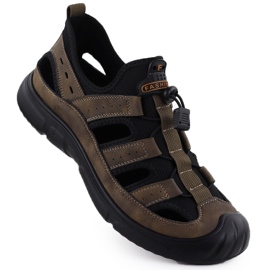 Scarpe in pelle maschile marrone openwork T.Sokolski L25-382