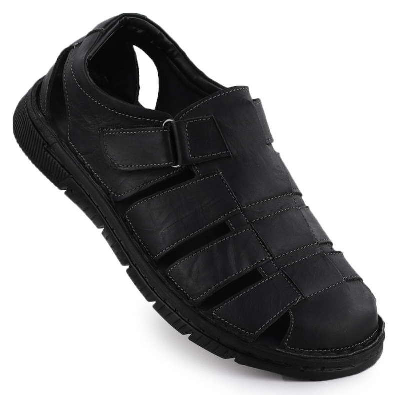 Scarpe da lavoro per uomini in pelle Black T.Sokolski 1806 nero