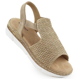 EVento Sandali femminili su una piattaforma Slippato con beige 8828 beige