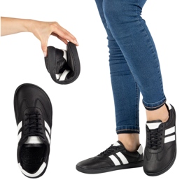 Joker Scarpe minimaliste femminili a piedi nutrite in pelle naturale 908J nero