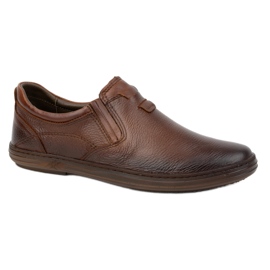 Olivier Scarpe da uomo in pelle inserite 7152dt marrone